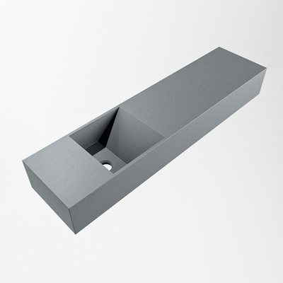 Mondiaz TYNE Fontein - 90x23x12cm - wasbak Links - zonder kraangaten - solid surface - Plata
