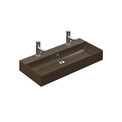 Thebalux lavabo modèle Cube 1x cuve 2x trou de robinet