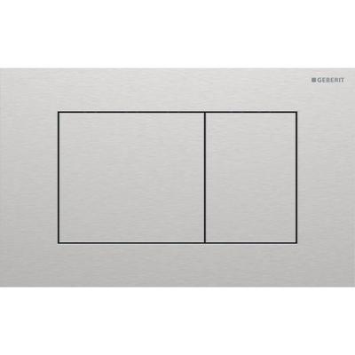 Geberit Sigma40 bedieningsplaat - 2-toets spoeling - extra dun - vierkante knoppen - geborsteld rvs