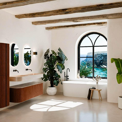 MONDIAZ THOR-DLUX 150cm meuble de salle de bains arrondi gauche + droite couleur Ruby avec 1 tiroir et 2 portes. Vasque suspendue CLOUD Double sans trou de robinet couleur Saba.