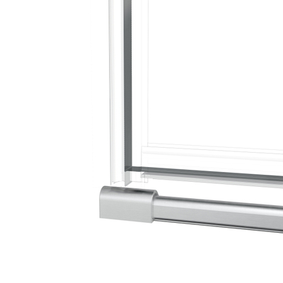 Fortifura Galeria Douchedeur - 70x200cm - 8mm - veiligheidsglas - ribbel - scharnieren - deurgreep - chroom - helder