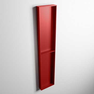 Mondiaz Easy nis 29.5x89.5x8cm voor Inbouw/opbouw 2 open vakken Solid surface Fire/Fire