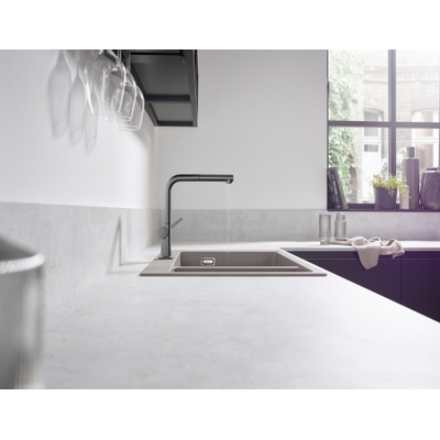 Hansgrohe Talis M54 eengreeps keukenmengkraan 270 met uittrekbare uitloop en sBox Brushed Black Chrome