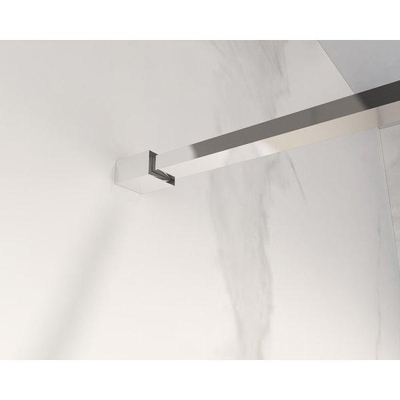 FortiFura Galeria barre de renfort rallongée 200cm pour douche à l'italienne - avec kit de fixation - chrome