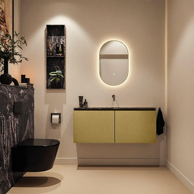 MONDIAZ TURE-DLUX 120cm toiletmeubel Oro. EDEN wastafel Lava positie midden. Zonder kraangat.