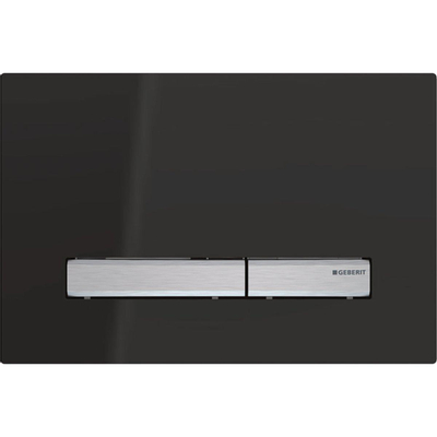 Geberit Sigma50 bedieningsplaat - 2-toets spoeling - vierkant - dualflush - zwart