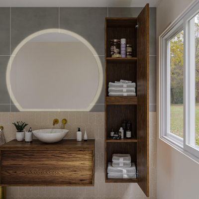 Saniclass Holz Framse Armoire haute - 140x35x38cm - 2 portes - Walnut pure