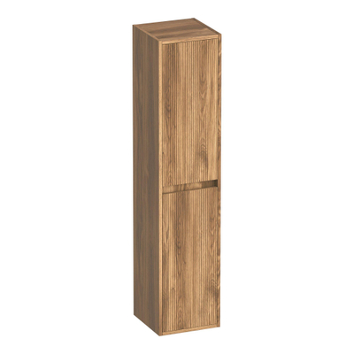 BRAUER Adore Wavy colonne de salle de bains haute - 160x35x35cm - 2 portes - ouverture à gauche ou à droite - sans poignées - Honey
