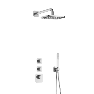 Hotbath Gal IBS40 regendoucheset inbouw - 2 functies - 35cm wandarm - 22cm vierkante hoofddouche - chroom