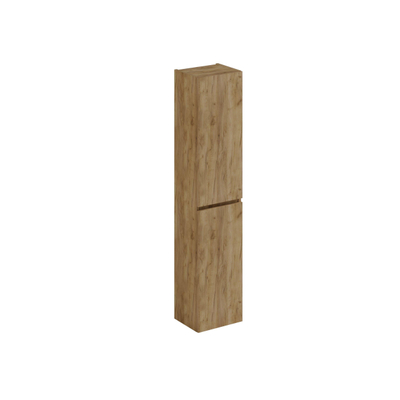Thebalux hoge kast 165x35x29 2x dichte deur 1x greeplijst hout in kleur meubel links draaiend t.b.v. Type 1/3/5/9