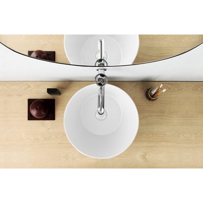 Terravito Sarnico Vasque design 42x42x16.5cm ronde blanc mat