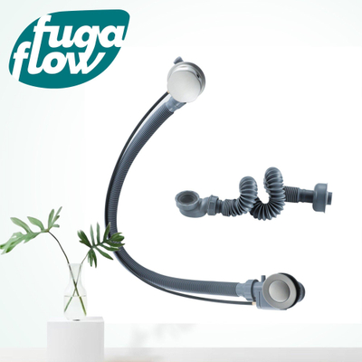 Fugaflow Eccelente Sobrado évacuation de baignoire surélevée - commande rotative avec fonction de remplissage - évacuation prolongée - acier inoxydable brossé
