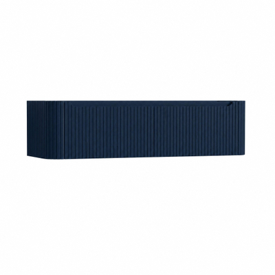 H&R Badmeubelen Juice Wastafelonderkast - 160x45x40cm - afgeronde hoeken - 3D-front - 2 lades - geïntegreerde greep - blue oak