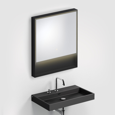 Clou Look at Me spiegel – rechthoek – 70x80 cm – indirecte LED rondom – Zwart mat