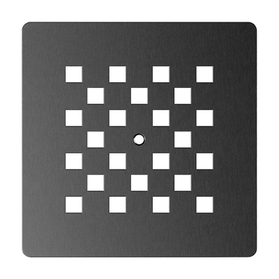 BRAUER Grille d'évacuation pour receveur de douche gunmetal brossé