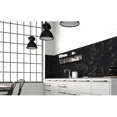 Vtwonen Classic Carrelage de sol et mural 60x60cm 10mm rectifié R9 porcellanato Mat Noir