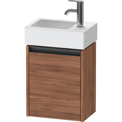 Duravit Ketho 2 meuble sous-lavabo avec 1 porte 36,4x23,8x44cm gauche, avec poignée noyer anthracite mat