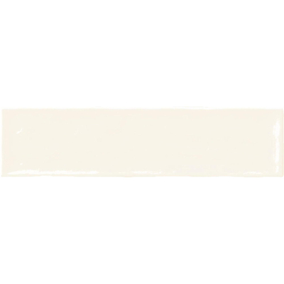 SAMPLE Terravito Quivaro wandtegel - 6.5x26cm - Ivory glans (crème)