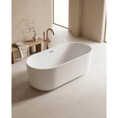 ZEZA Pure vrijstaand bad - 170x80x58cm - acryl - mat wit - beschadigd - bubbel coating - OUTLET UDEN