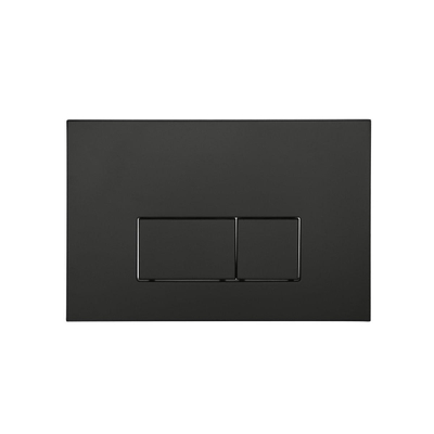 Adema Classico toiletset bestaande uit inbouwreservoir en toiletpot basic toiletzitting en bedieningsplaat - zwart (wit)