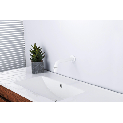 FugaFlow Eccelente Arredo Fonteinkraan - inbouw - uitloop 18cm - inkortbaar - mat wit -