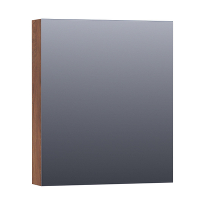 BRAUER Impress Deluxe armoire de toilette – 59 x 70 x 15 cm – LED directe – ouverture à gauche – Forest Cacao