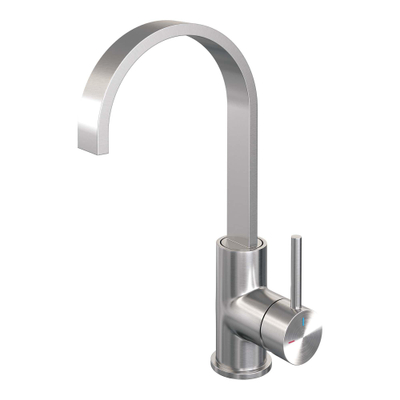 Brauer Brushed Edition Robinet lavabo bec rotatif avec poignée type S3 ColdStart Nickel brossé