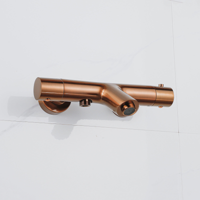 Fortifura Calvi Thermostatische Badkraan - Geborsteld koper PVD (Koper) -rozetten beschadigd- OUTLET UDEN