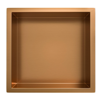 Wiesbaden Demis inbouwnis 30 x 30 x 7 cm geborsteld brons koper PVD OUTLETSTORE