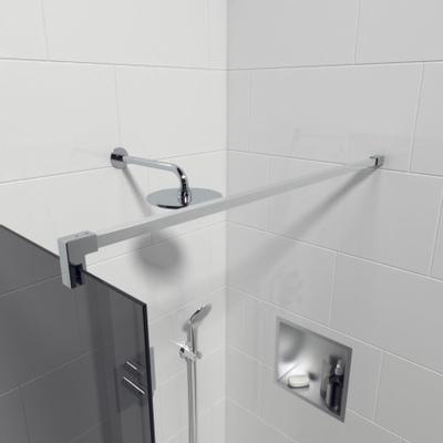 Marenza Bellini Douche à l'italienne - 80x200cm - verre fumé - chrome