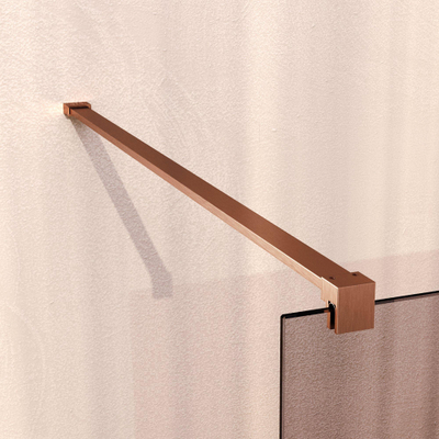 BRAUER Oblivion Douche à l'italienne - 120x200cm - revêtement verre - verre bronze - cuivre brossé PVD