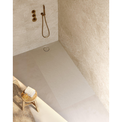 Riho Nuvia Douchevloer - 180x80cm - antibacterieel - purite - pebble grey