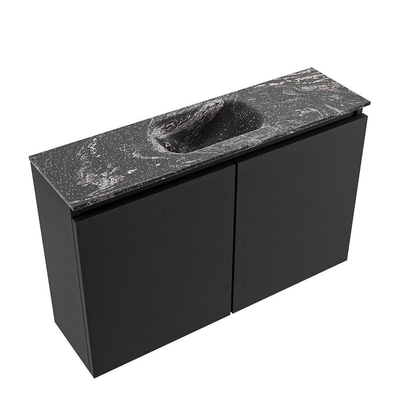 MONDIAZ TURE-DLUX meuble de toilettes 80 cm Urban. EDEN vasque Lava position centrale. Avec 1 trou de robinet.