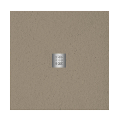 Zeza Grade Douchevloer - 80x80cm - antislip - antibacterieel - mineraalmarmer - vierkant - mat cream (creme)