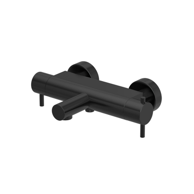 Hotbath Buddy Badmengkraan - thermostatisch - met uitloop - PVD - geborsteld zwart