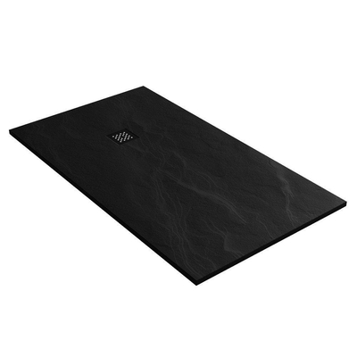 BRAUER Asteroid Receveur de douche 90x160 incl. antidérapant et antibactérien marbre de synthèse noir mat