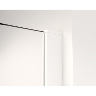 FortiFura Galeria Douche à l'italienne - 110x200cm - verre satiné - Blanc mat
