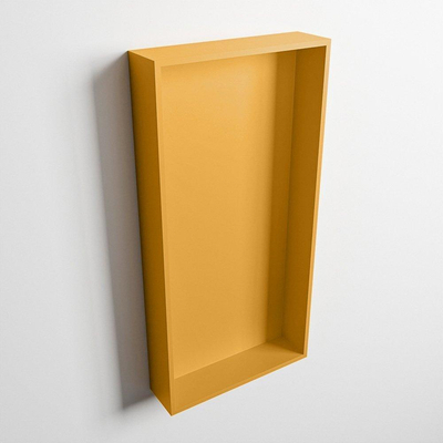 Mondiaz Easy nis 29.5x59.5x8cm voor Inbouw/opbouw 1 open vak Solid surface Ocher/Ocher
