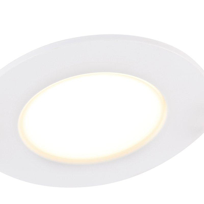 QAZQA Blanca Spot encastrable - set de 8 - 9x9cm - LED incluse - 3 niveaux de gradation - IP44 - blanc mat