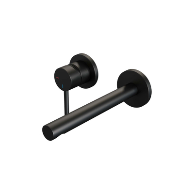BRAUER Black Edition Wastafelmengkraan inbouw - rechte uitloop rechts - hendel lang smal - inclusief inbouwdeel - model A2 - mat zwart