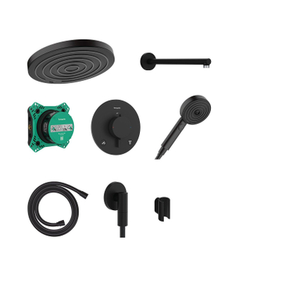 Hansgrohe Pulsify S set de douche encastré - 26cm - noir mat