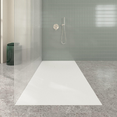 Villeroy & Boch Ecora douchebak - 180x90x4.5cm - afvoer korte zijde - white alpine (wit)