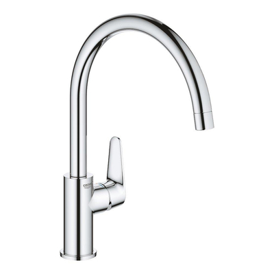 Grohe BauCurve Keukenkraan - hoog - draaibare uitloop - chroom