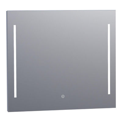 BRAUER Pyrite miroir - 80x70cm - rectangulaire - avec éclairage LED direct avec fonction de gradation et commande tactile