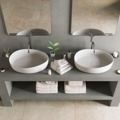 Ideavit Solidharmony vasque à poser 60x44x15,5cm Solid surface blanc mat