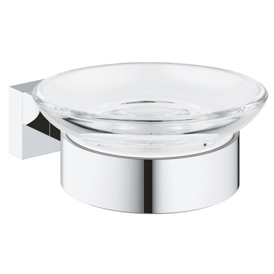 GROHE Essentials Cube Zeepschaal - met houder - wandmontage - chroom