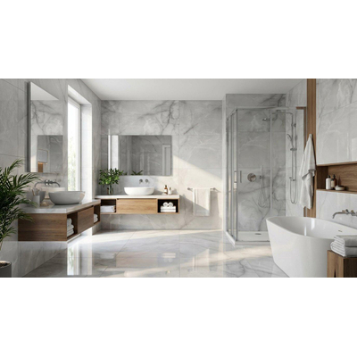 SAMPLE Terravito Alreno Keramische wand- en vloertegel - 60x120cm - 10.5mm - Pearl