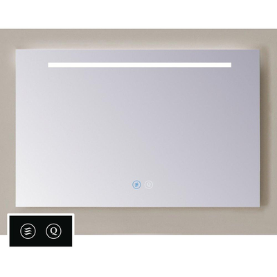 TuTTi Q-Mirrors spiegel – vierkant – 60x60 cm – directe LED boven – spiegelverwarming