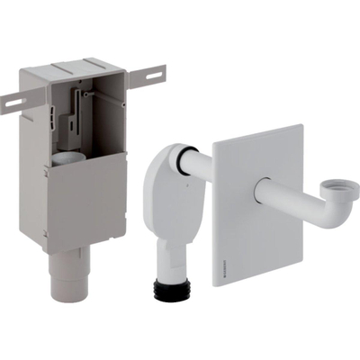Geberit inbouwsifon - voor wastafel - met afdekplaat - met aansluitbocht van D - 32mm - 5/4" - D - 50