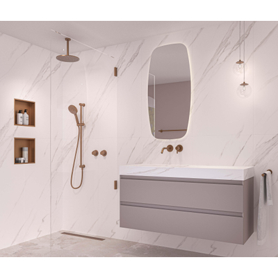 INK SP38 spiegel – rechthoek met afgeronde hoeken – 80x40 cm – indirecte LED rondom – spiegelverwarming